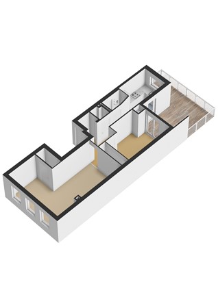Floorplan - Albert Cuypstraat 252-1, 1073 BP Amsterdam